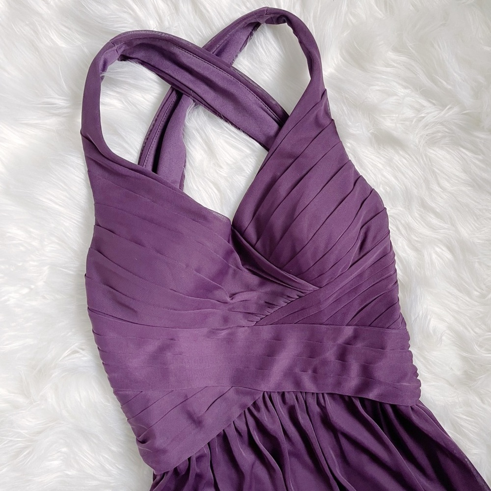 David’s Bridal Mesh Long Bridesmaid Dress